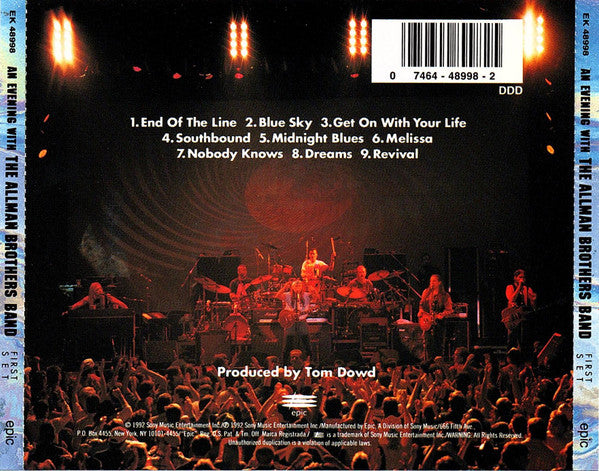 The Allman Brothers Band : An Evening With The Allman Brothers Band - First Set (CD, Album, DAD)