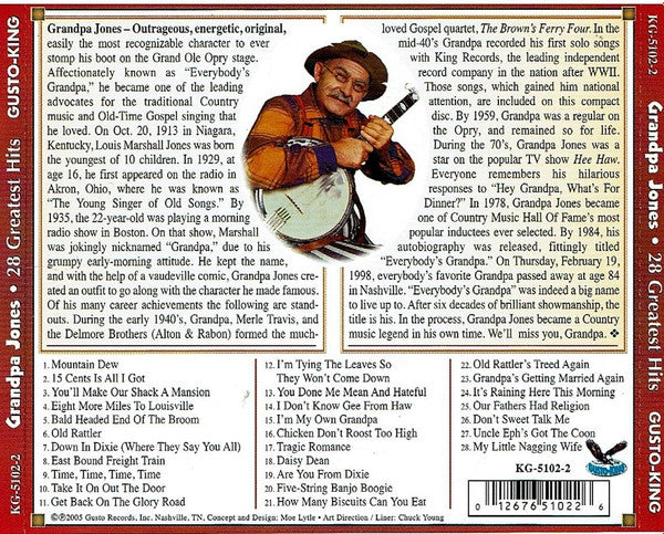 Grandpa Jones : 28 Greatest Hits (CD, Comp)