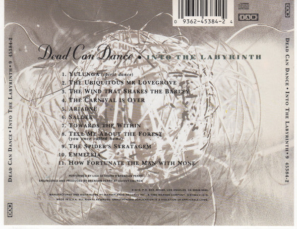 Dead Can Dance : Into The Labyrinth (CD, Album, RE, EMI)