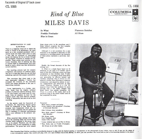 Miles Davis : Kind Of Blue (CD, Album, RE, RM)