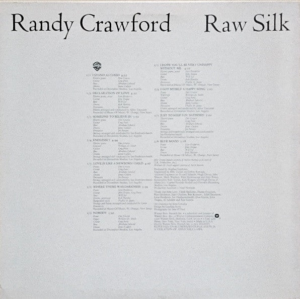 Randy Crawford : Raw Silk (LP, Album, Jac)