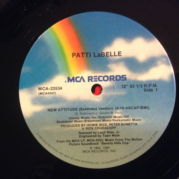 Patti LaBelle / Harold Faltermeyer : New Attitude / Axel F (12", Pin)