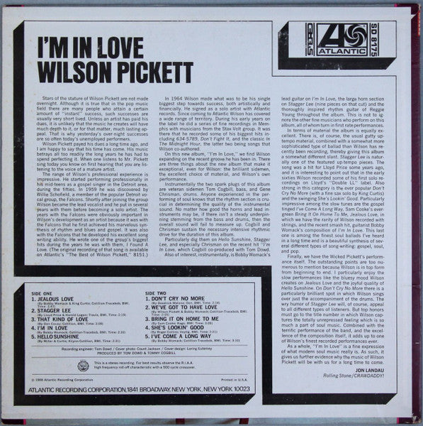 Wilson Pickett : I'm In Love (LP, Album, CT )