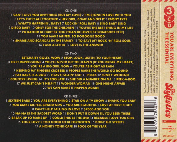 The Stylistics : You Are Everything The Essential (3xCD, Comp)