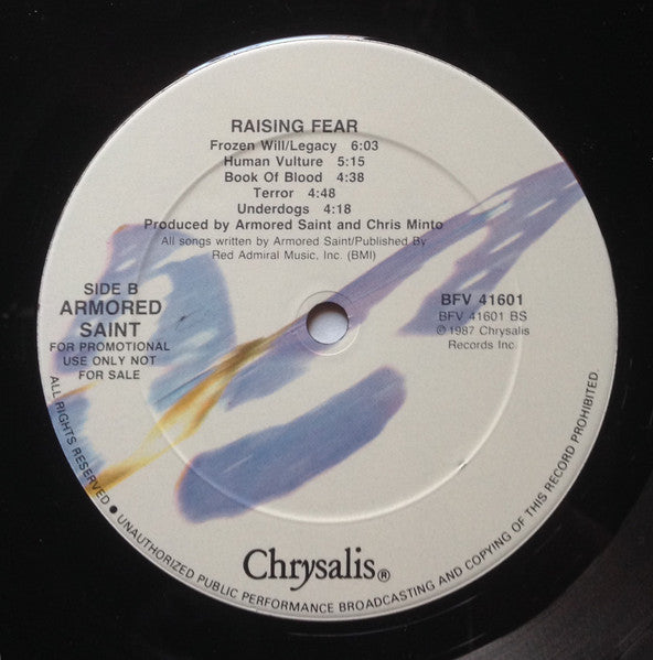 Armored Saint : Raising Fear (LP, Album, Promo)