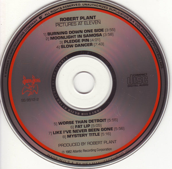 Robert Plant : Pictures At Eleven (CD, Album, RE)