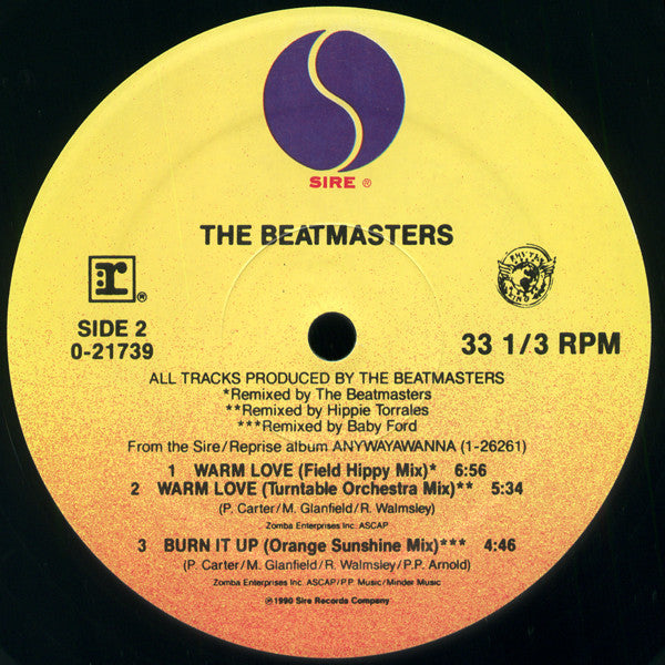 The Beatmasters Featuring Claudia Fontaine : Warm Love (12", Maxi)
