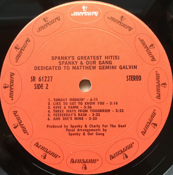Spanky & Our Gang : Spanky's Greatest Hit(s) (LP, Comp, Ter)