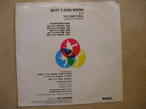 The Untouchables (7) : What's Gone Wrong? (7", Single)