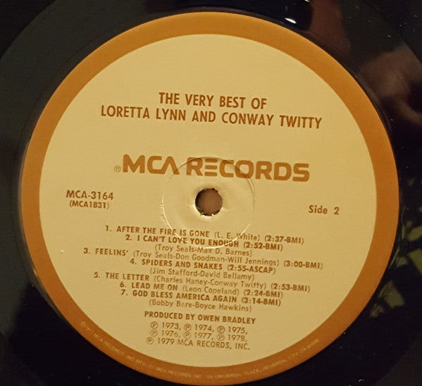 Loretta Lynn And Conway Twitty* : The Very Best Of Loretta Lynn And Conway Twitty (LP, Comp, Pin)