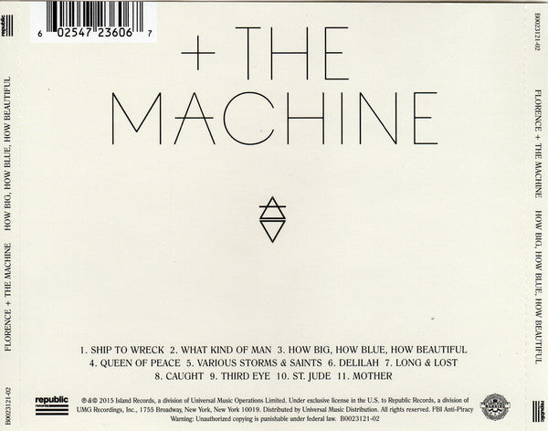 Florence + The Machine* : How Big, How Blue, How Beautiful (CD, Album, Son)