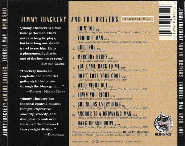 Jimmy Thackery & The Drivers : Trouble Man (CD, Album)