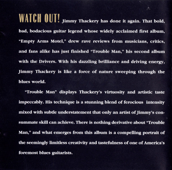 Jimmy Thackery & The Drivers : Trouble Man (CD, Album)