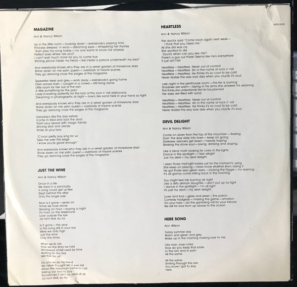 Heart : Magazine (LP, Album, RE, Gol)