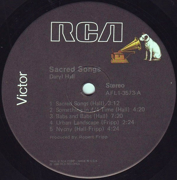 Daryl Hall : Sacred Songs (LP, Album, Ind)