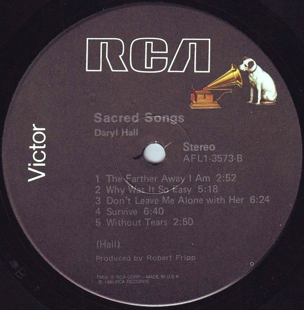Daryl Hall : Sacred Songs (LP, Album, Ind)