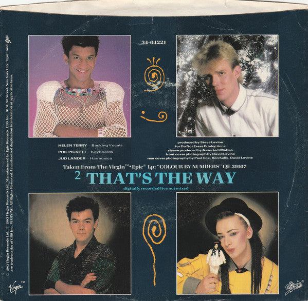 Culture Club : Karma Chameleon (7", Single, Styrene, Pit)