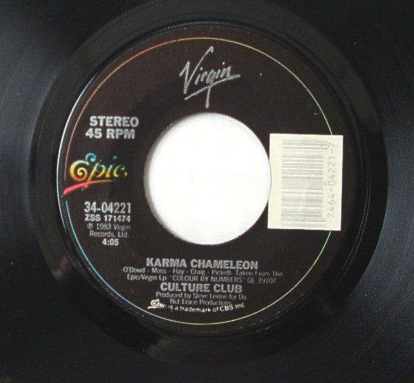 Culture Club : Karma Chameleon (7", Single, Styrene, Pit)