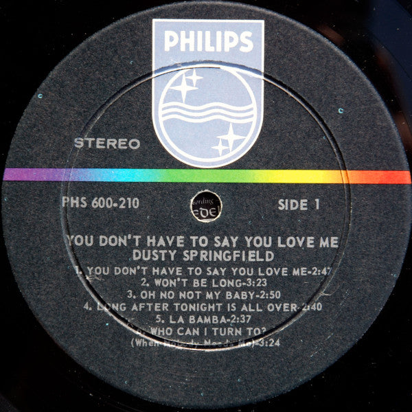 Dusty Springfield : You Don't Have To Say You Love Me (LP, Album, Mer)