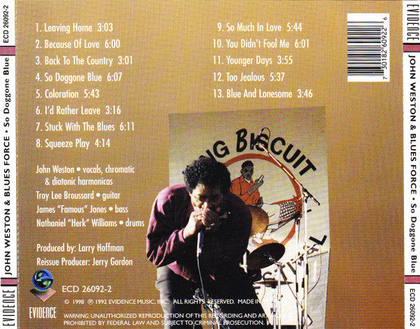 John "So Blue" Weston & Blues Force* : So Doggone Blue (CD, Album, RE)