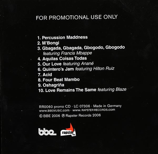 Louie Vega Presents Luisito Quintero : Percussion Maddness (CD, Album, Promo)
