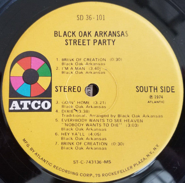 Black Oak Arkansas : Street Party (LP, Album, MS)