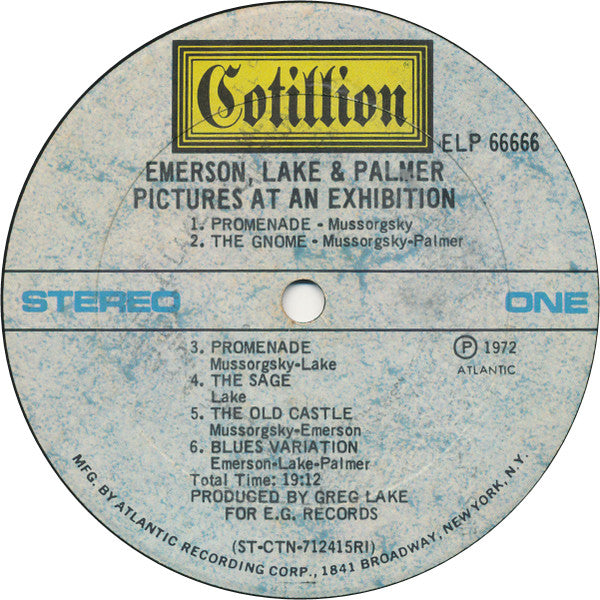Emerson, Lake & Palmer : Pictures At An Exhibition (LP, Album, RI )
