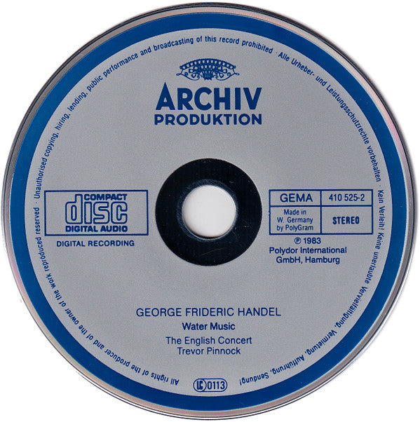 George Frideric Handel*, The English Concert · Trevor Pinnock : Water Music (CD)