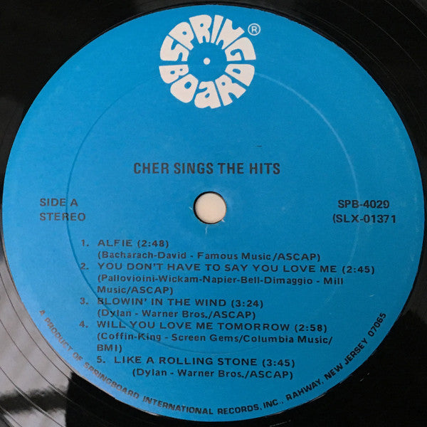 Cher : Sings The Hits (LP, Comp)