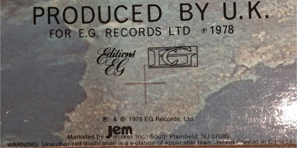 U.K.* : U.K. (LP, Album, RE)