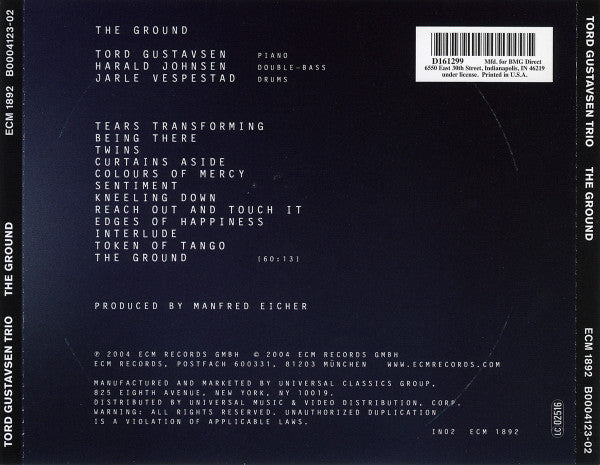 Tord Gustavsen Trio : The Ground (CD, Album, Club, BMG)