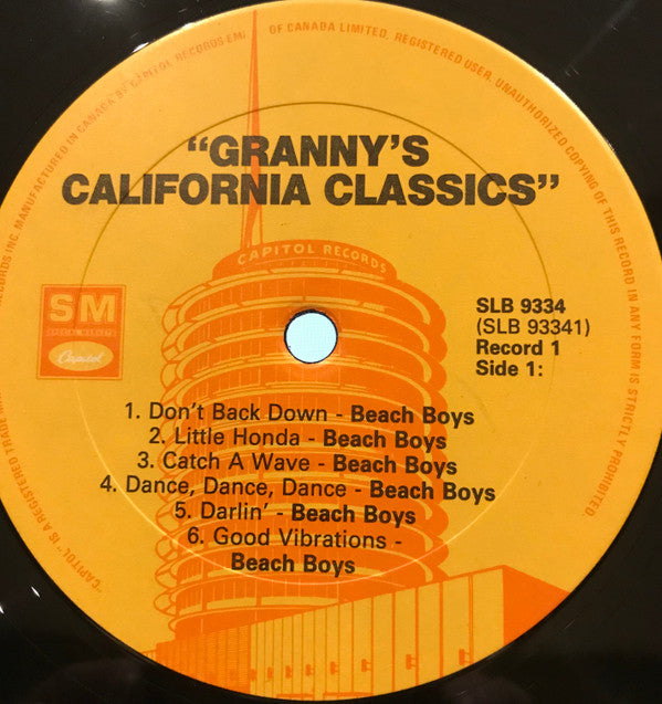 Jan & Dean And The Beach Boys : Granny's California Classics (2xLP, Comp)