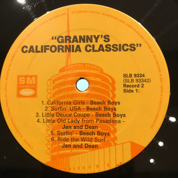 Jan & Dean And The Beach Boys : Granny's California Classics (2xLP, Comp)