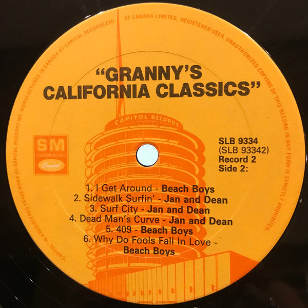 Jan & Dean And The Beach Boys : Granny's California Classics (2xLP, Comp)