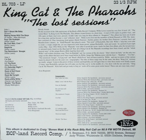 King Cat And The Pharaohs : The Lost Sessions (LP, Album, Red)