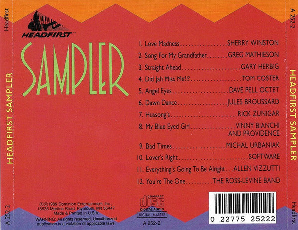 Various : Headfirst Sampler (CD, Album, Comp, Smplr)