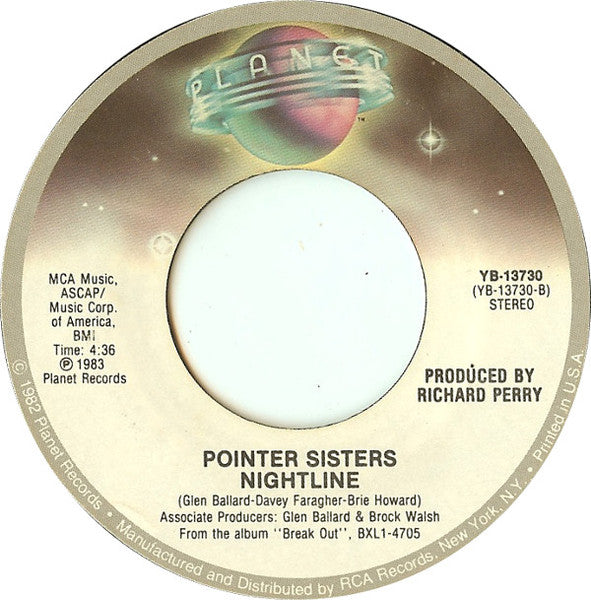 Pointer Sisters : Automatic (7", Single, Ind)