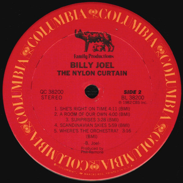 Billy Joel : The Nylon Curtain (LP, Album, RE, Car)