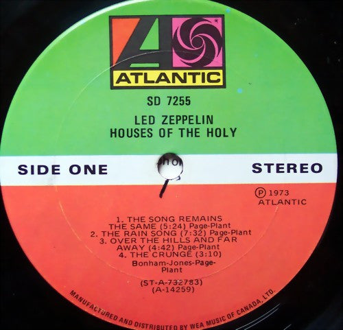 Led Zeppelin : Houses Of The Holy (LP, Album, Gat)