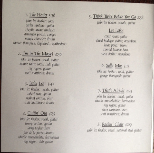 John Lee Hooker : The Healer (CD, Album, RP)