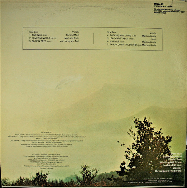 Wishbone Ash : Argus (LP, Album, RE, Pin)