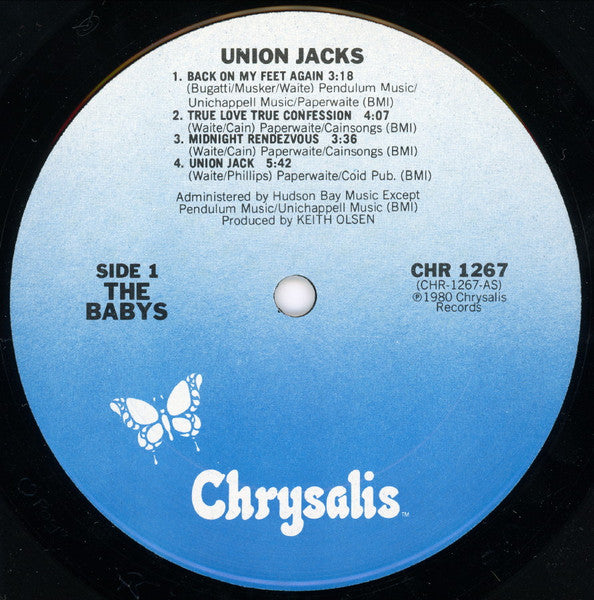 The Babys : Union Jacks (LP, Album, Ter)