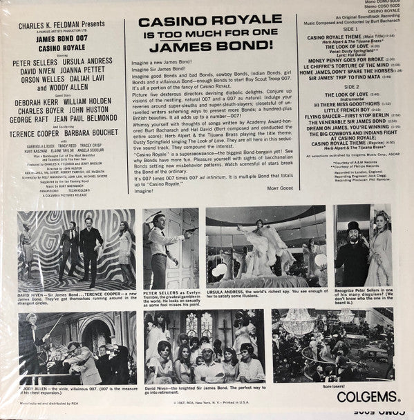 Burt Bacharach : Casino Royale (An Original Soundtrack Recording) (LP, Album, Ind)
