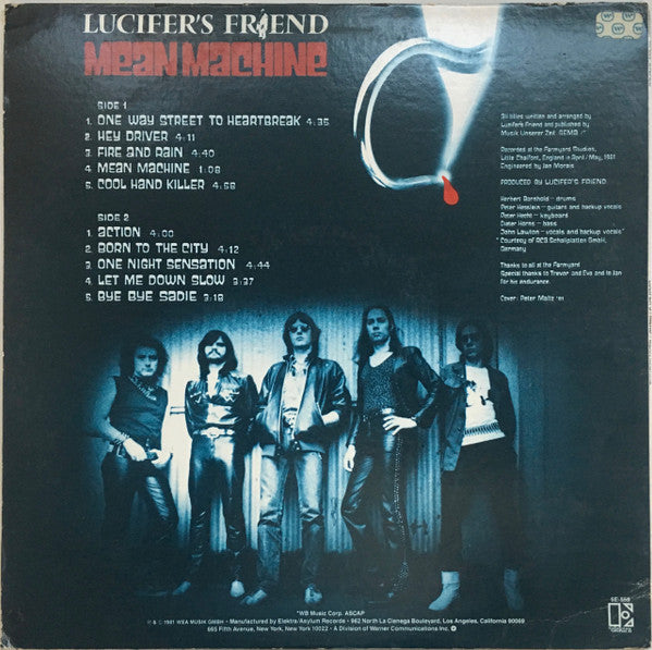 Lucifer's Friend : Mean Machine (LP, Album, Promo, All)
