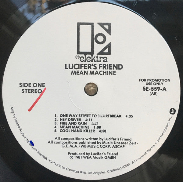 Lucifer's Friend : Mean Machine (LP, Album, Promo, All)