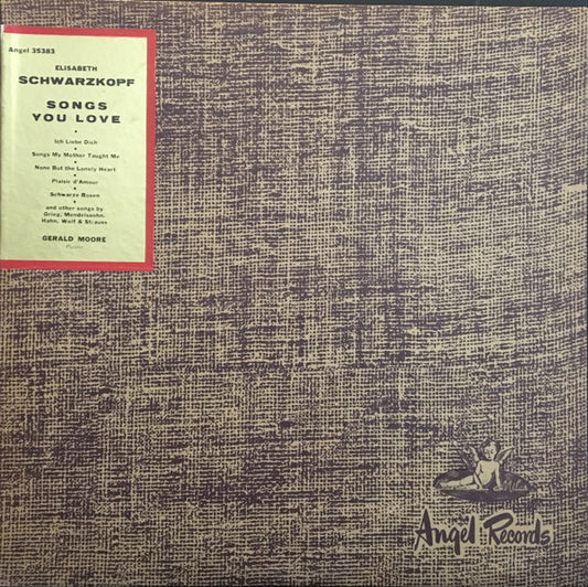 Elisabeth Schwarzkopf : Songs You Love (LP, Album, Mono)