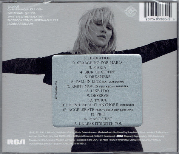 Christina Aguilera : Liberation (CD, Album)