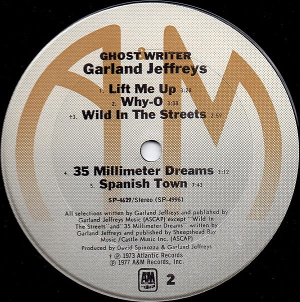 Garland Jeffreys : Ghost Writer (LP, Album, Pit)