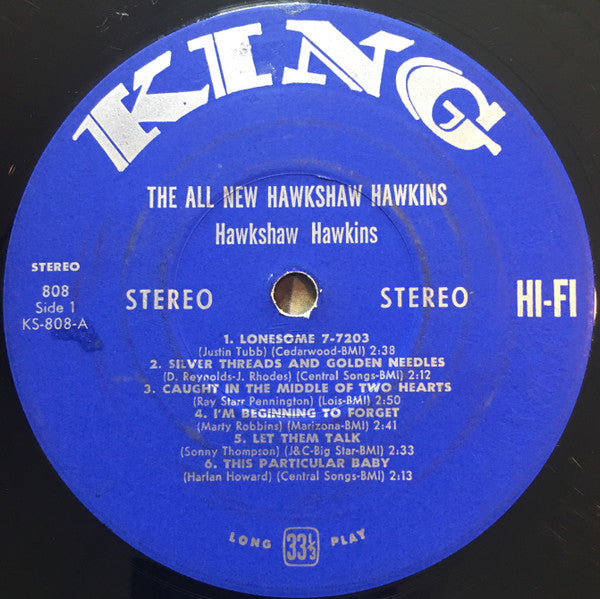 Hawkshaw Hawkins : The All New Hawkshaw Hawkins (LP, Album)
