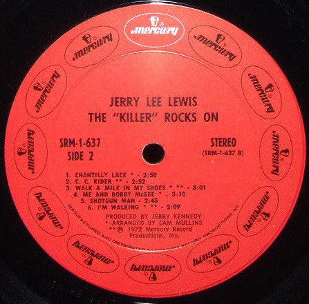 Jerry Lee Lewis : The "Killer" Rocks On (LP, Album)